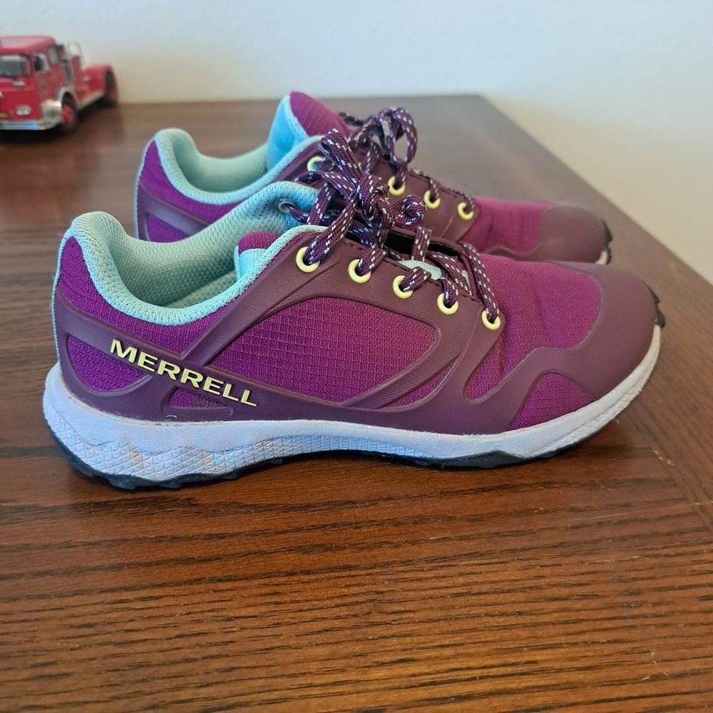 Merrell Nova 2 Kids Purple Teal Trail Running Shoes MK165710 Size 2M